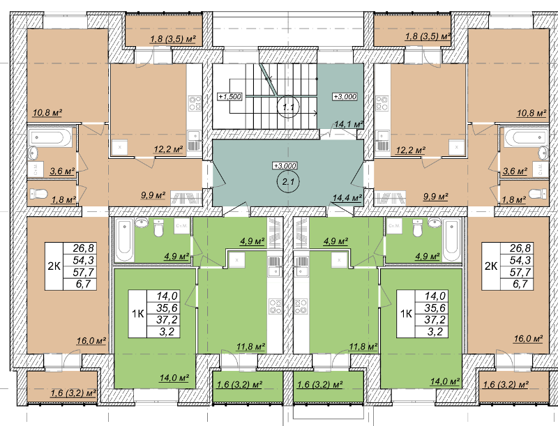 Планировка этажа